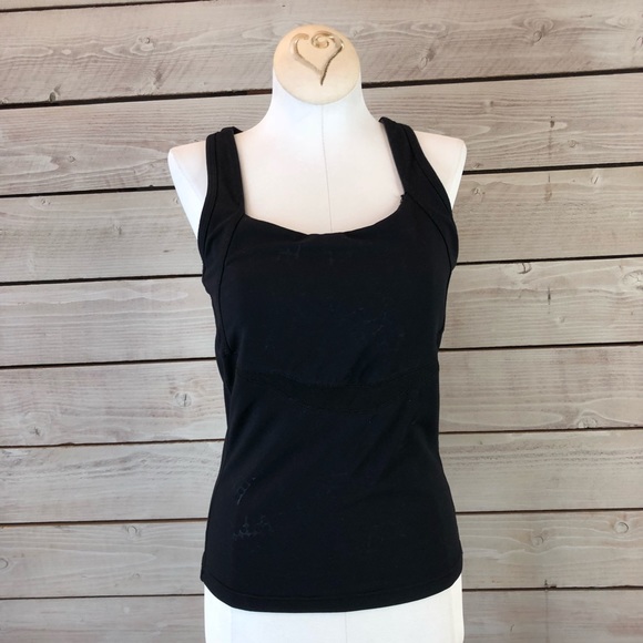 Kyodan Black Built in Bra Top - Picture 1 of 8